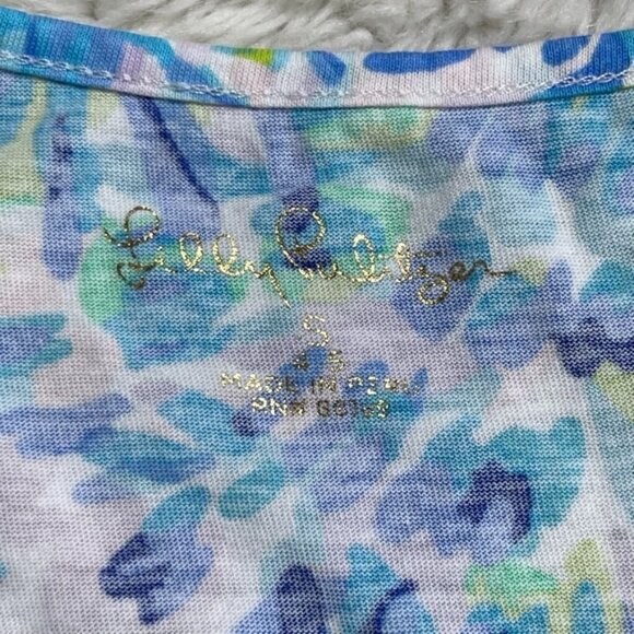 Lilly Pulitzer Girl's Blue Green Ella Shell of a Party Print Dress Size Small - Picture 6 of 6